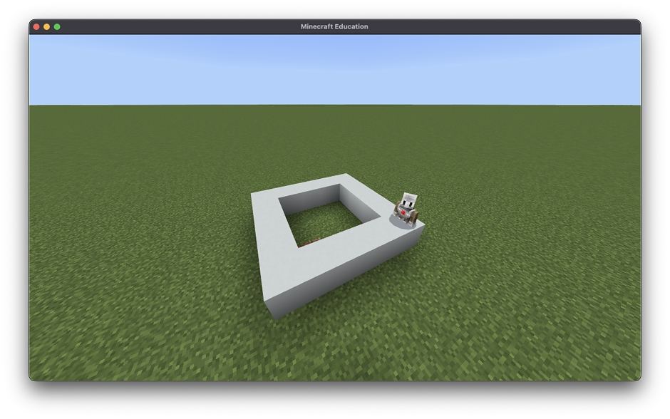 マイクラ教育版プログラム実行結果